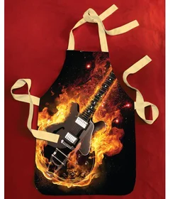 Прикольный фартуки: фартук огненная гитара